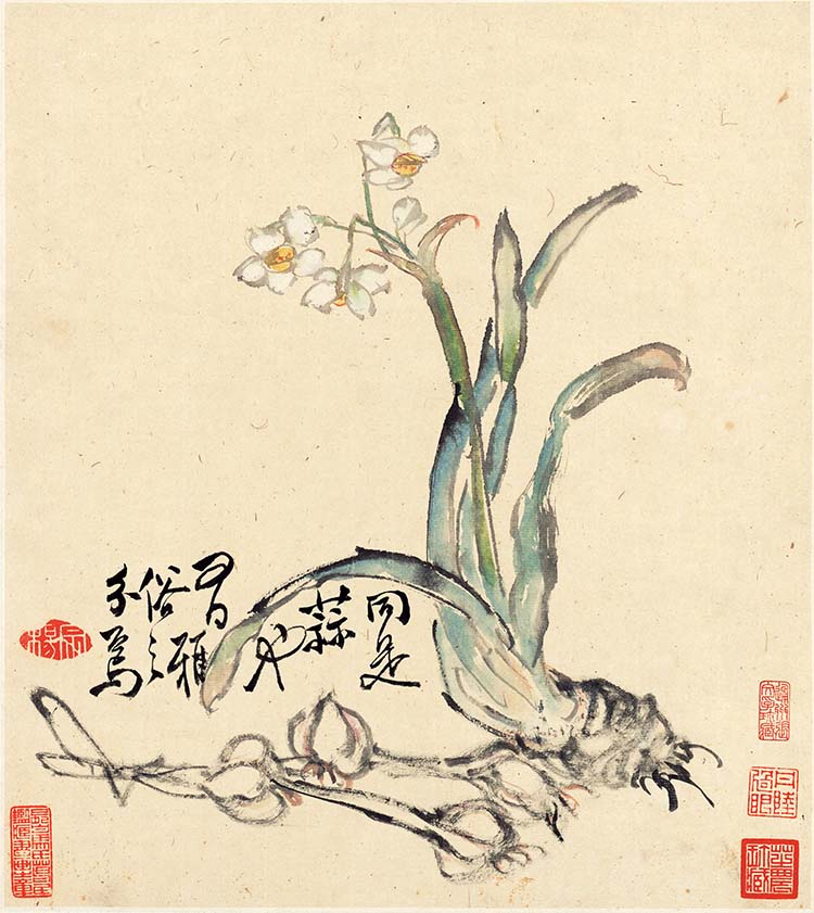 清 李鱓 花卉十二开-10 高清图下载