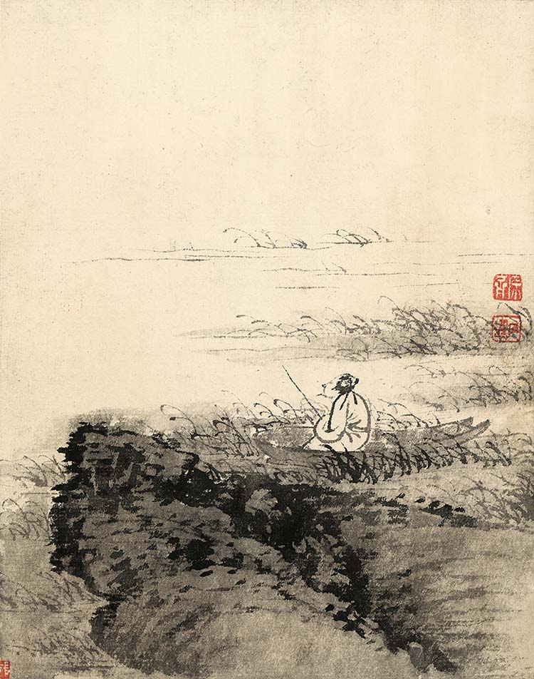 清 石涛 山水十开-01 高清图下载