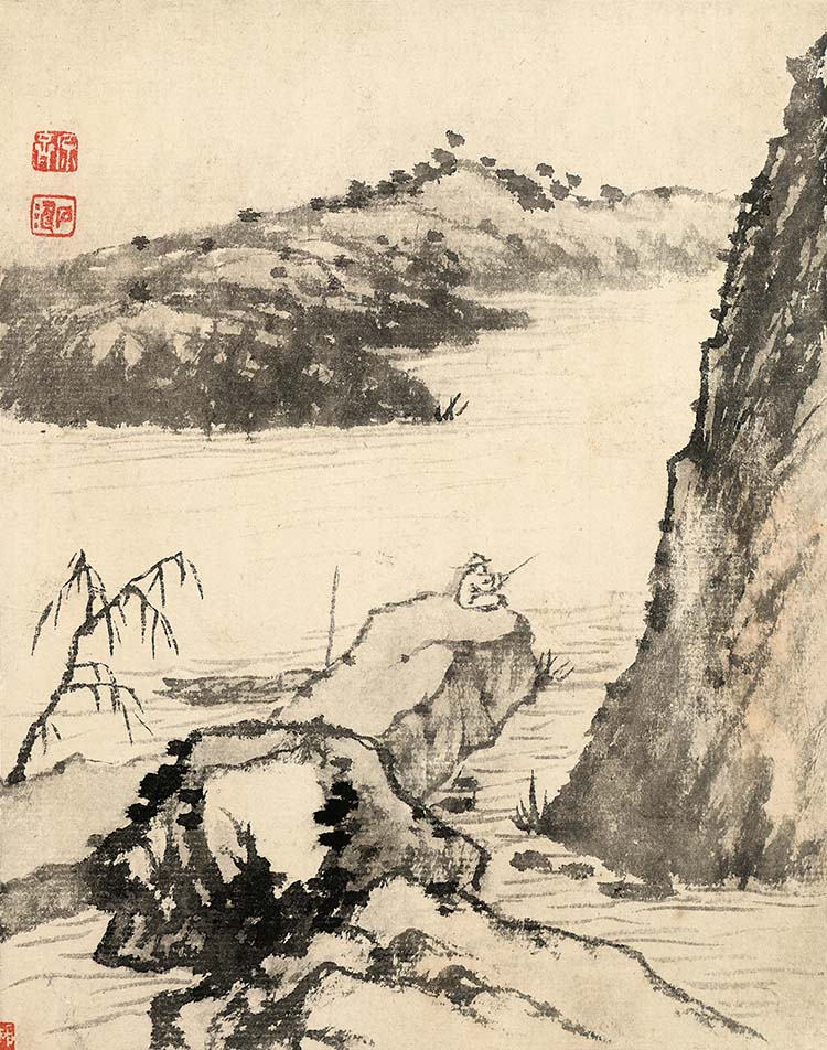 清代 石涛 山水十开04 高清图下载