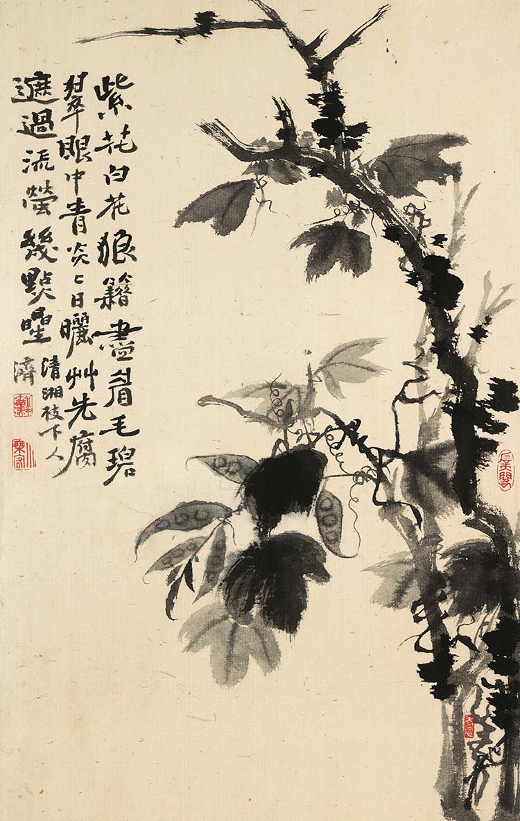 清 石涛 山水花卉八开-03 高清图下载