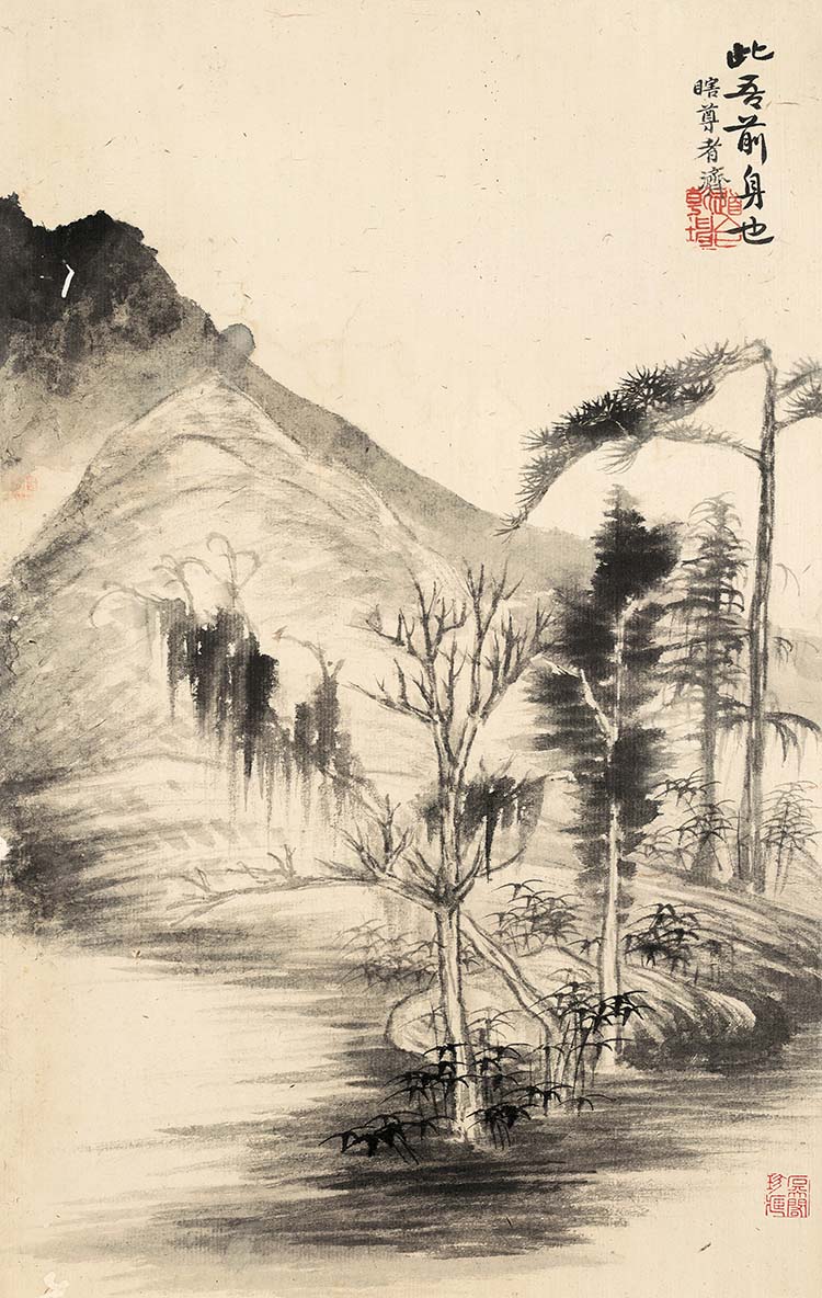 清 石涛 山水花卉八开-08 高清图下载