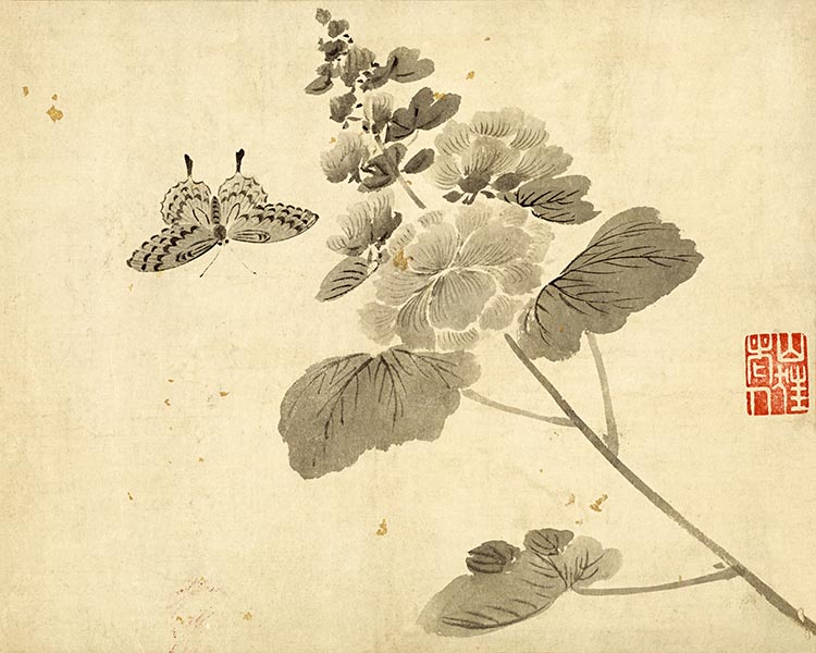 明 杜大成 花蝶草虫十开-01 高清图下载