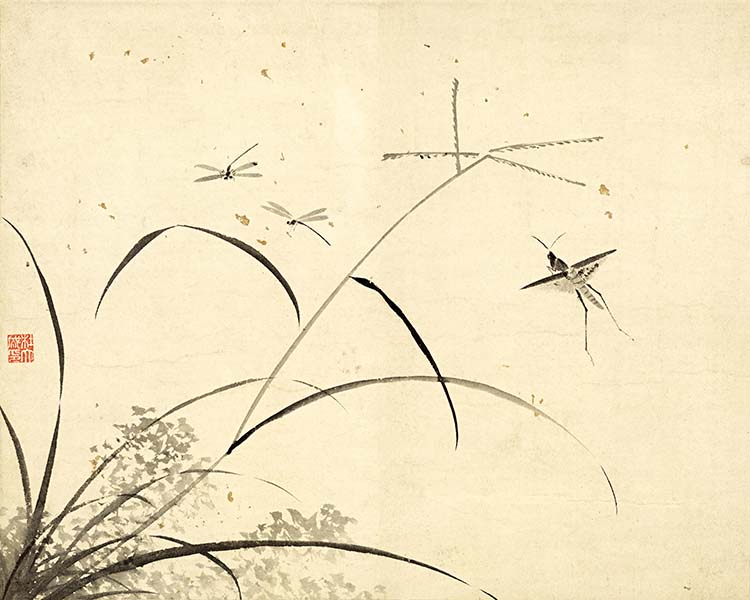 明 杜大成 花蝶草虫十开-04蜻蜓 高清图下载