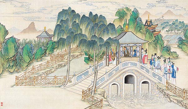 清 孙温 红楼梦图册59 仕女图高清图下载