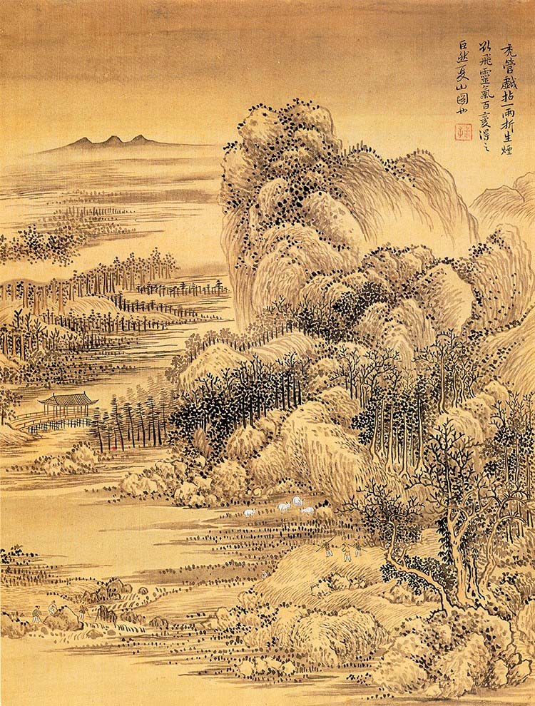 清 恽寿平 仿古山水册3 高清图下载