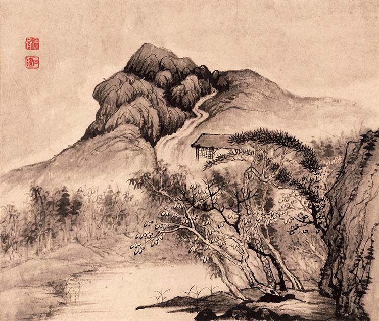 清 石涛 设色山水十二开 (1)