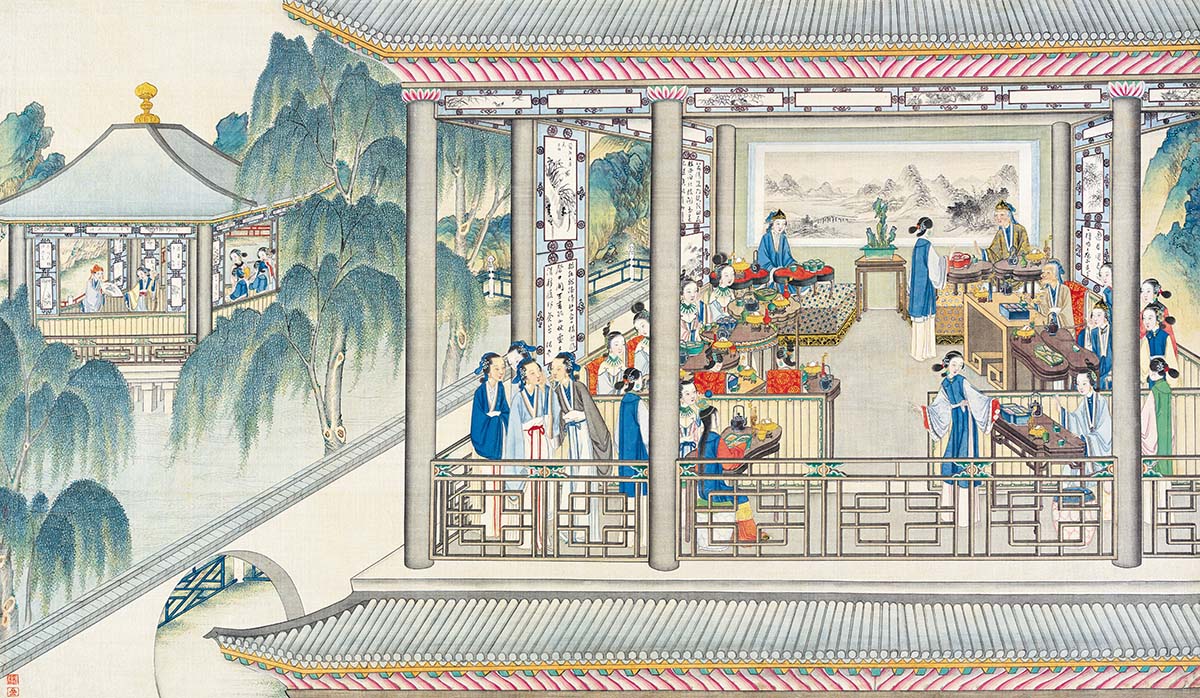 清 孙温 红楼梦图册106 仕女图国画人物高清图下载