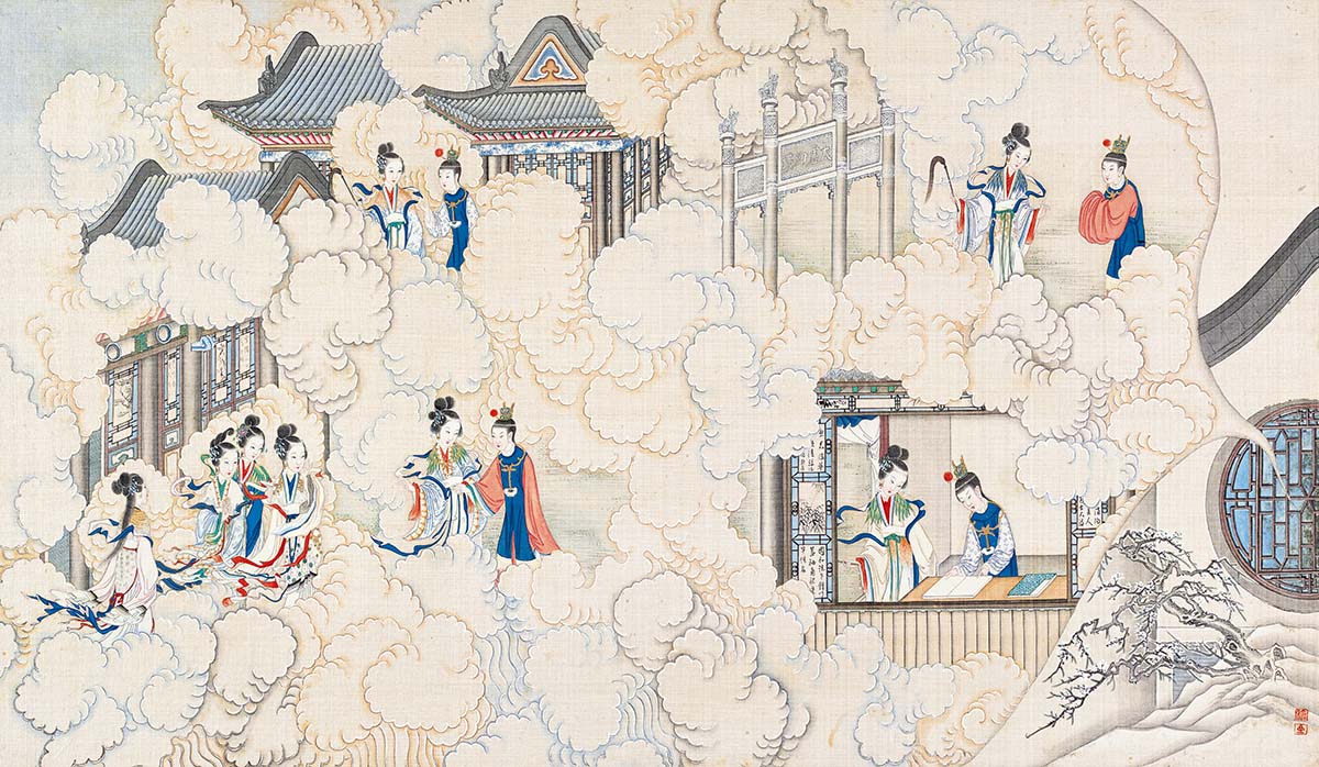 清 孙温 红楼梦图册108 仕女图国画人物高清图下载