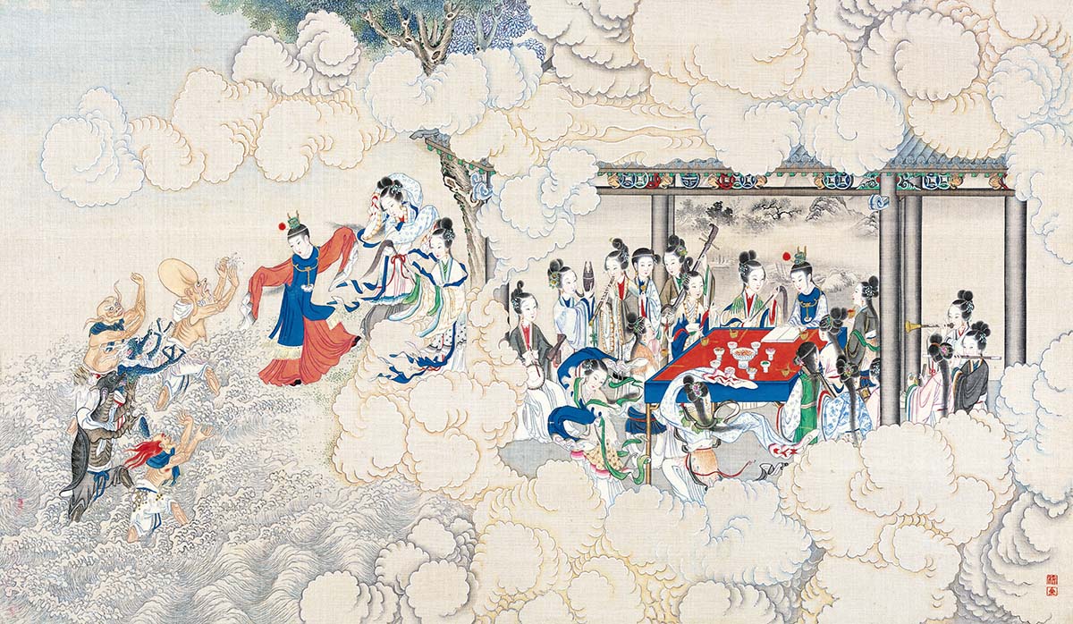 清 孙温 红楼梦图册121 仕女图国画人物高清图下载