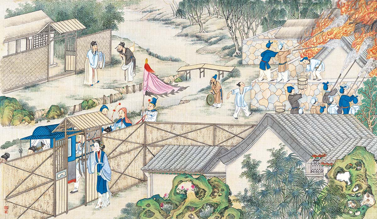 清 孙温 红楼梦图册122 仕女图国画人物高清图下载