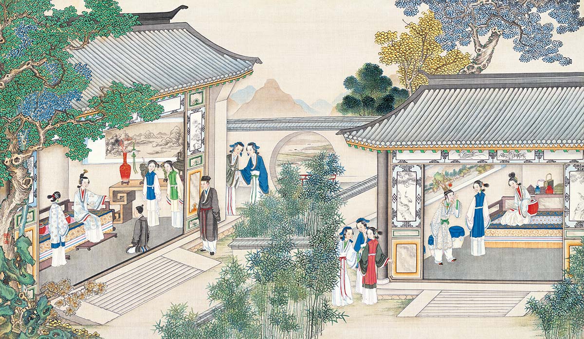 清 孙温 红楼梦图册131 仕女图国画人物高清图下载