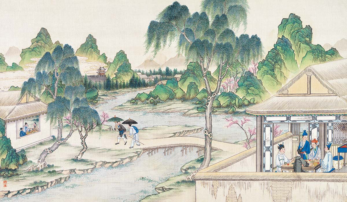 清 孙温 红楼梦图册133 仕女图国画人物高清图下载