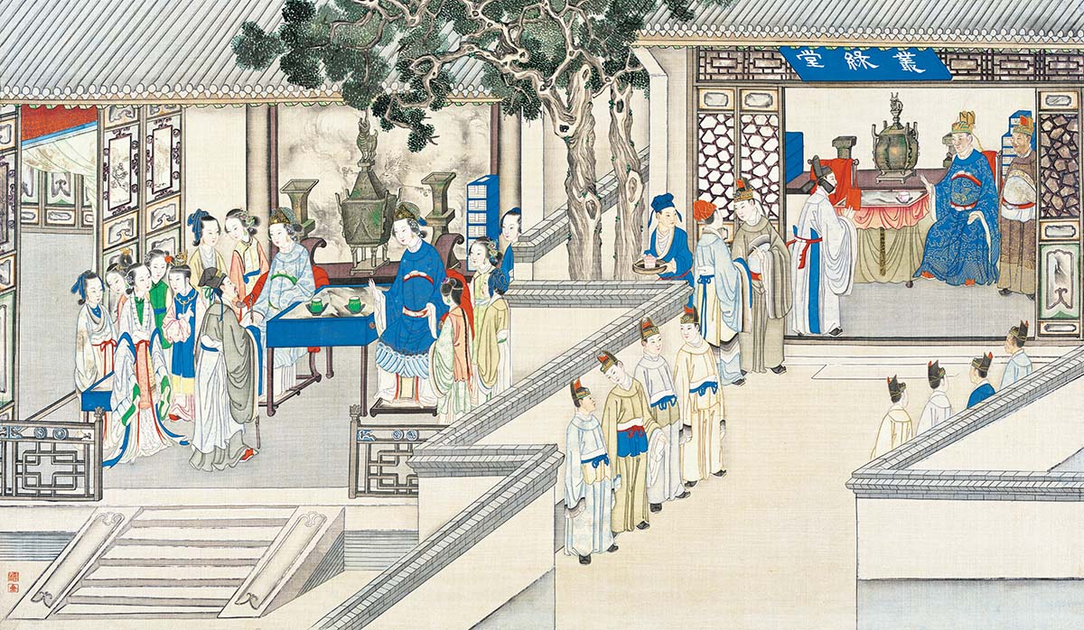 清 孙温 红楼梦图册134 仕女图国画人物高清图下载