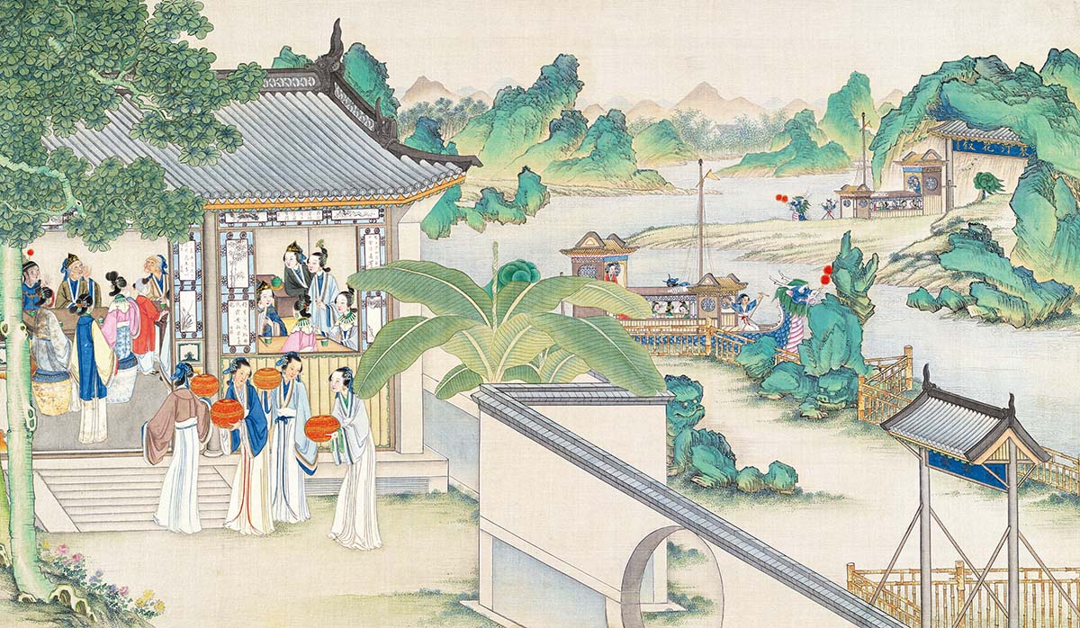 清 孙温 红楼梦图册139 仕女图国画人物高清图下载