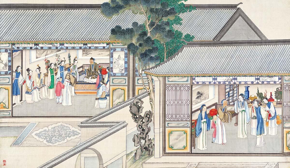 清 孙温 红楼梦图册140 仕女图国画人物高清图下载