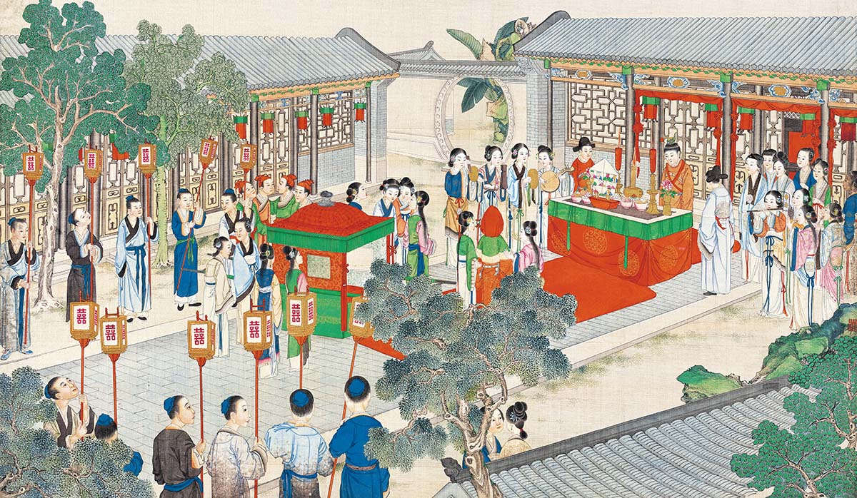 清 孙温 红楼梦图册158 仕女图国画人物高清图下载