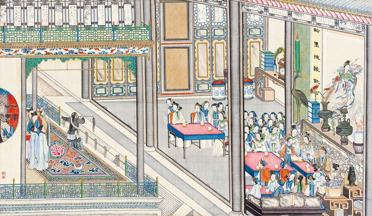 清 孙温 红楼梦图册172 仕女图国画人物高清图下载