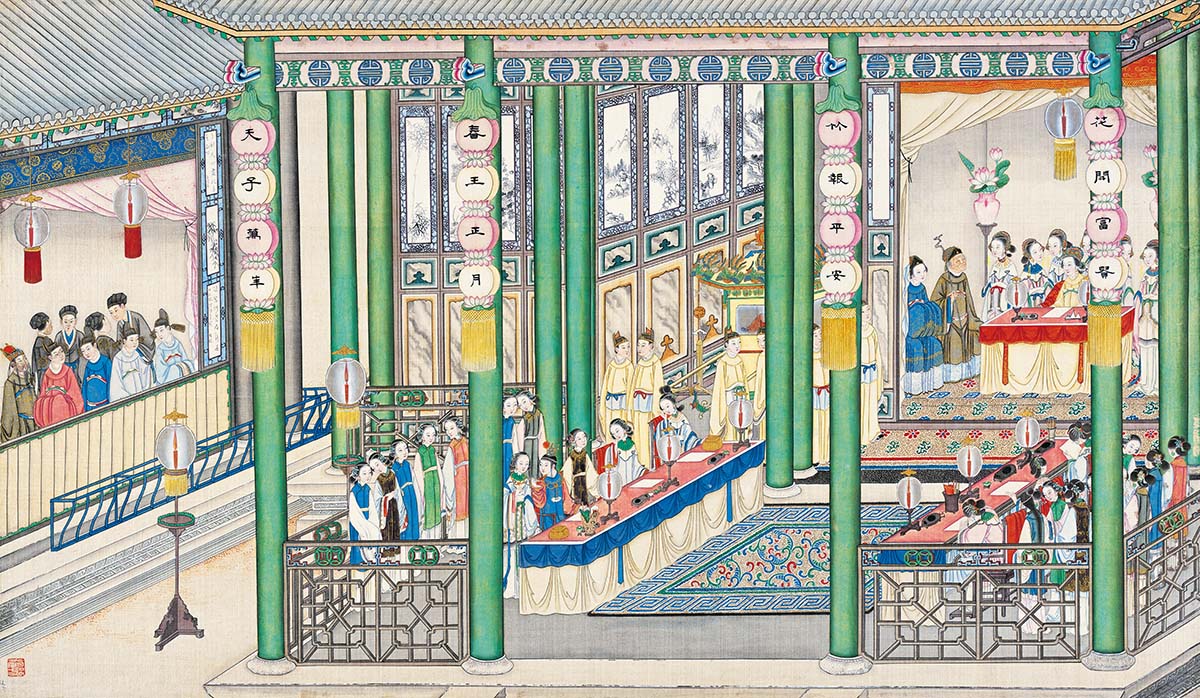 清 孙温 红楼梦图册176 仕女图国画人物高清图下载