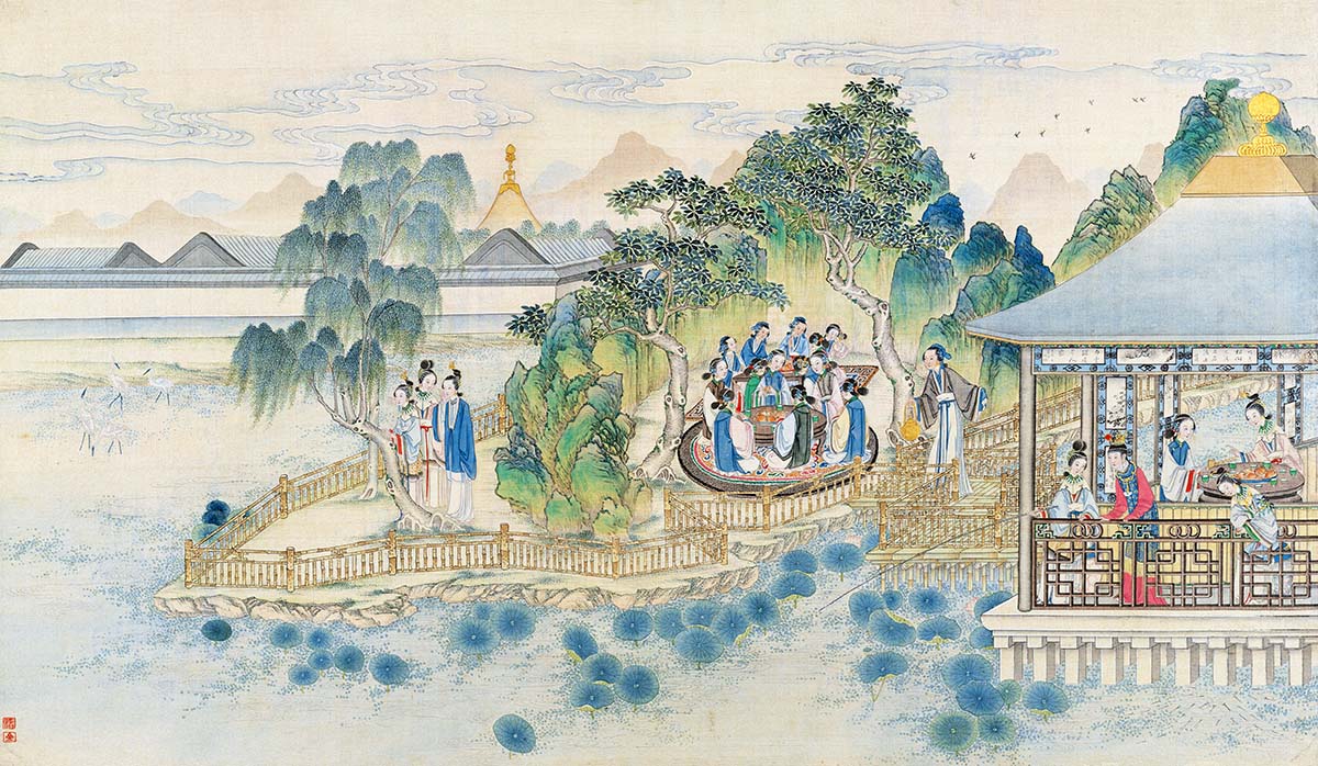 清 孙温 红楼梦图册180 仕女图国画人物高清图下载