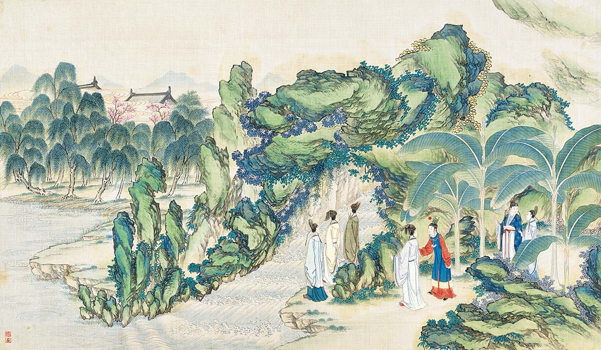 清 孙温 红楼梦图册187 仕女图国画人物高清图下载