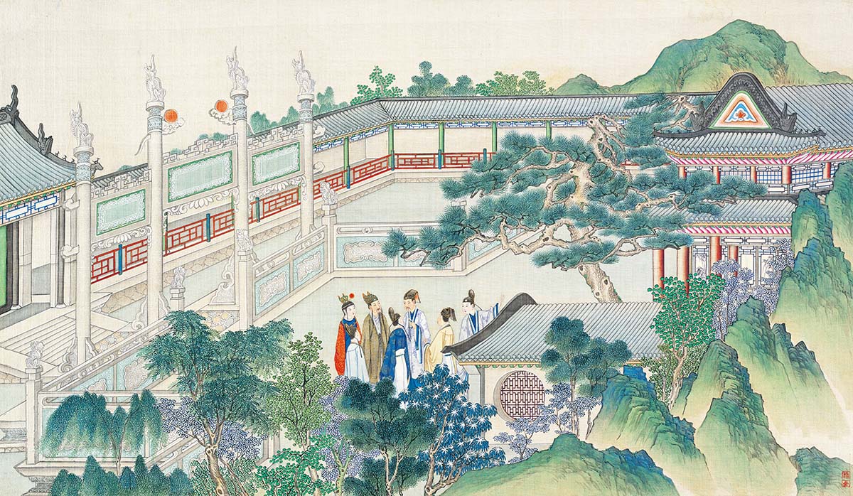 清 孙温 红楼梦图册189 仕女图国画人物高清图下载