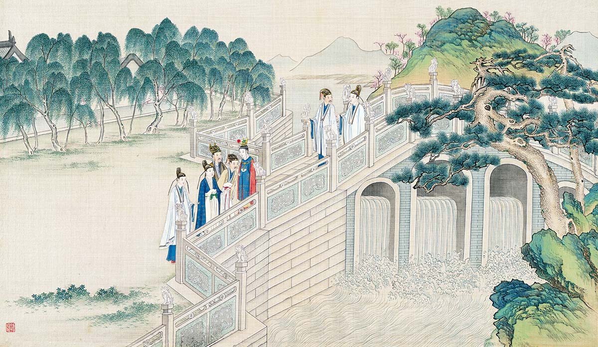 清 孙温 红楼梦图册190 仕女图国画人物高清图下载