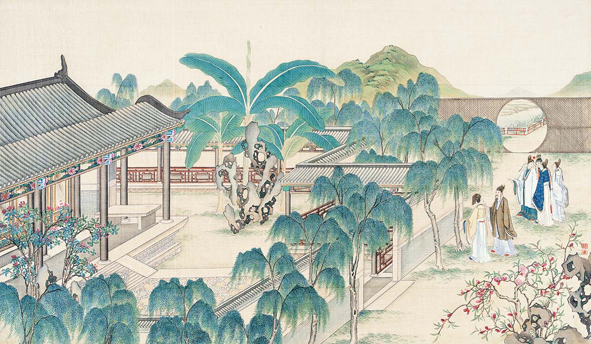 清 孙温 红楼梦图册191 仕女图国画人物高清图下载