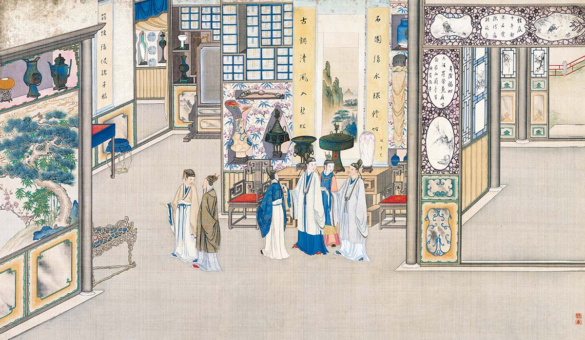 清 孙温 红楼梦图册192 仕女图国画人物高清图下载