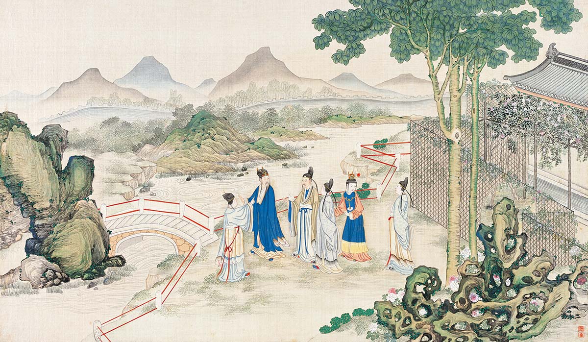 清 孙温 红楼梦图册193 仕女图国画人物高清图下载