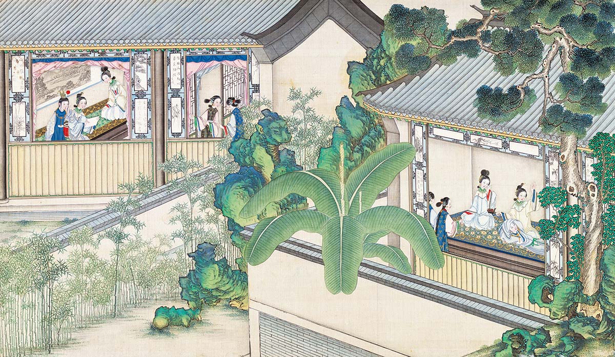 清 孙温 红楼梦图册201 仕女图国画人物高清图下载