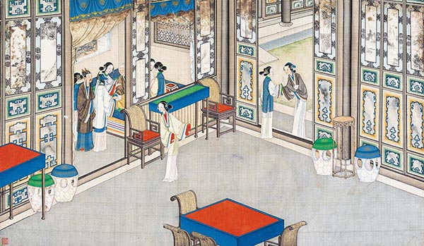 清 孙温 红楼梦图册67 仕女图高清图下载