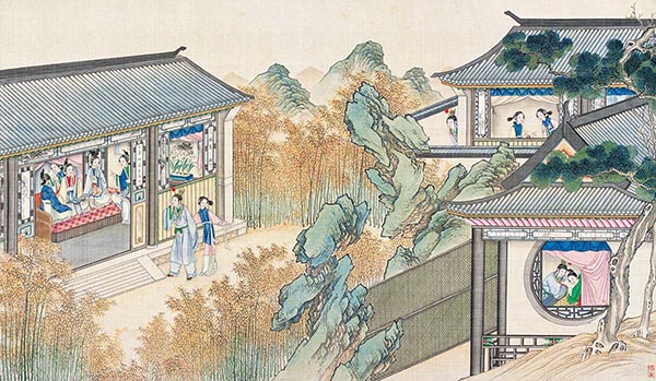 清 孙温 红楼梦图册71 仕女图高清图下载