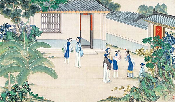 清 孙温 红楼梦图册74 仕女图高清图下载