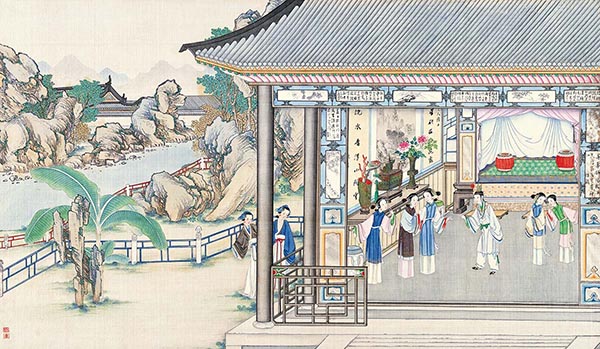 清 孙温 红楼梦图册77 仕女图高清图下载