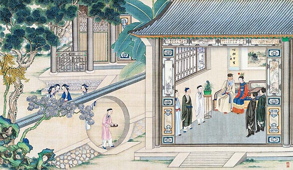 清 孙温 红楼梦图册78 仕女图高清图下载