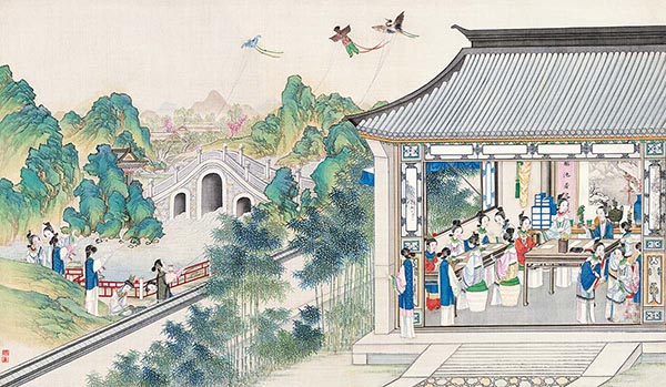 清 孙温 红楼梦图册80 仕女图高清图下载