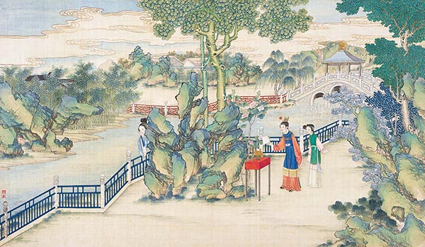 清 孙温 红楼梦图册92 仕女图国画人物高清图下载