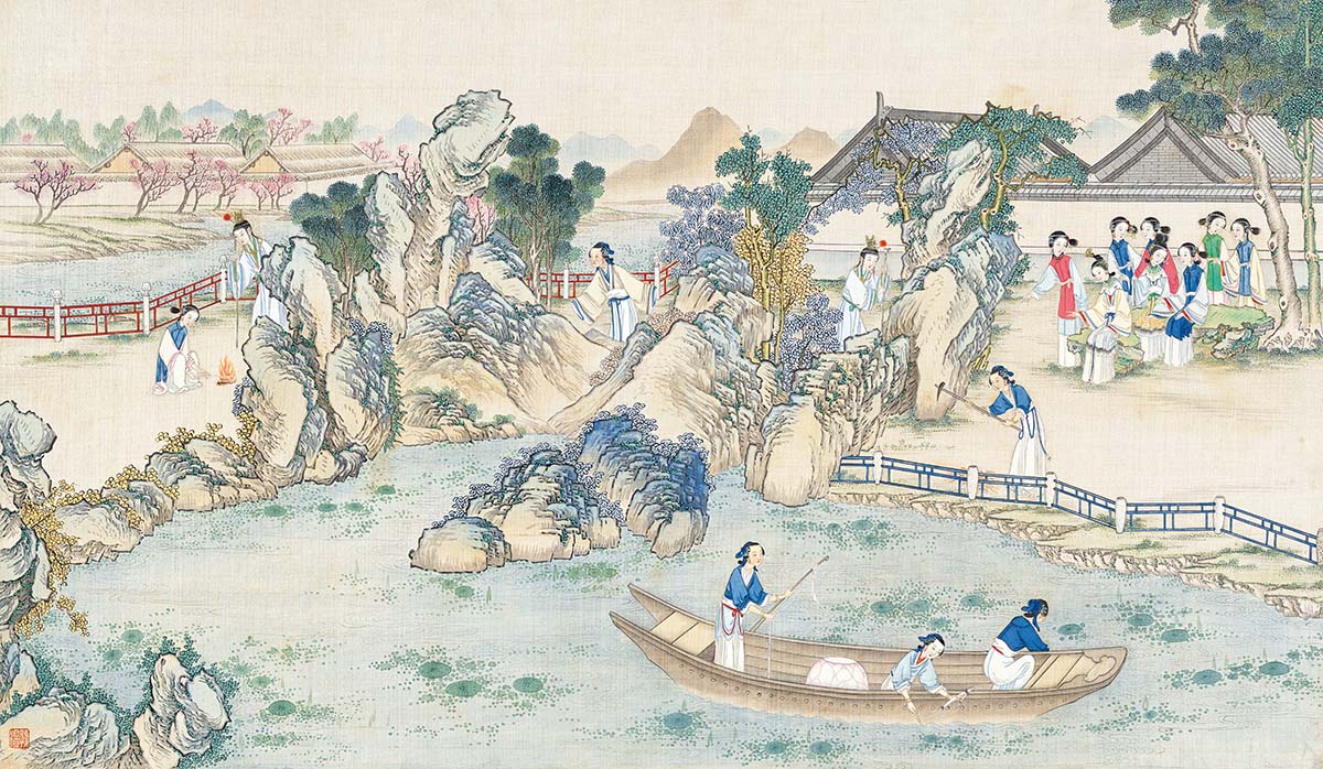 清 孙温 红楼梦图册94 仕女图国画人物高清图下载