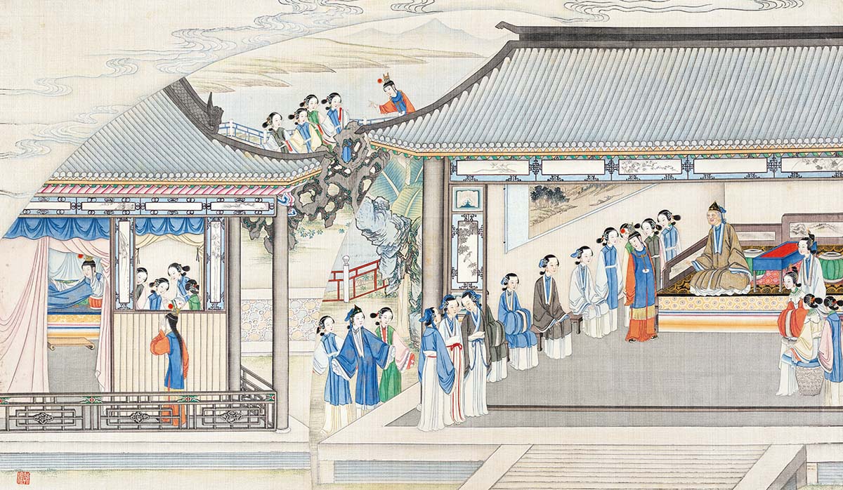 清 孙温 红楼梦图册95 仕女图国画人物高清图下载