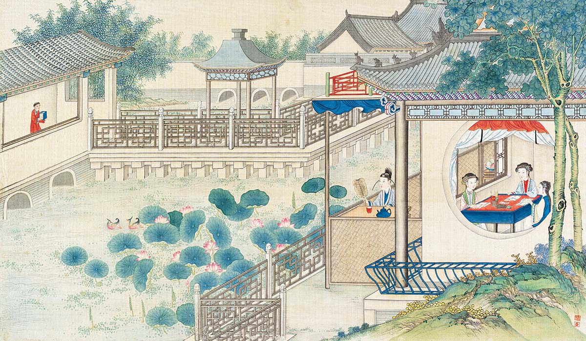 清 孙温 红楼梦图册97 仕女图国画人物高清图下载